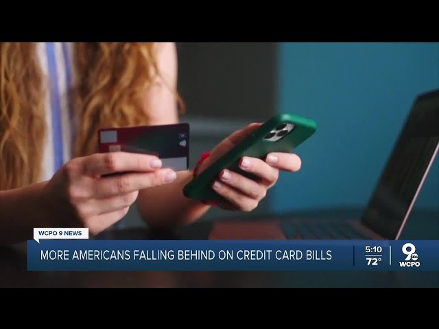 More Americans are falling behind on credit card bills