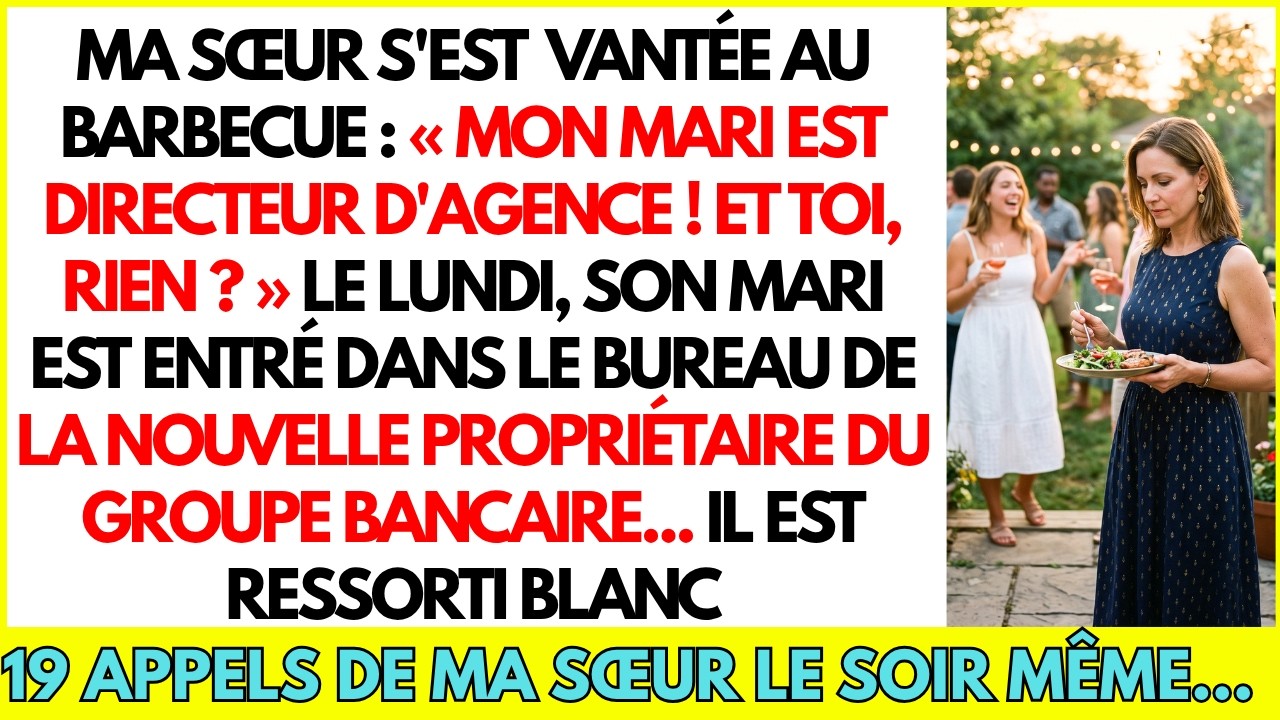 Dimanche dernier, autour du barbecue familial, ma sœur a demandé devant tout le monde ce que je faisais de ma vie. Quand j'ai répondu « rien de spécial », elle a éclaté de rire et lancé : « Mon...