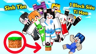 Mèo Simmy và Hero Team THỬ THÁCH SINH TỒN TRÊN 1 BLOCK SIÊU TÍ HON Trong Minecraft