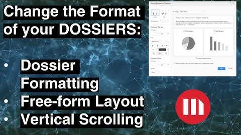 MicroStrategy Dossier Formatting: Customizing Free-form Layout and Vertical Scrolling