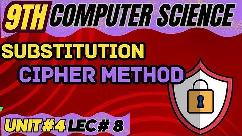 Substitution Cipher method in Hindi/urdu | encryption | 9th computer chapter 4
