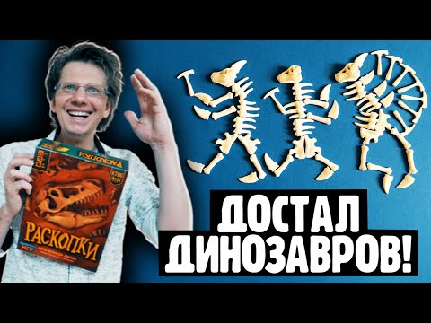Видео: РАСКОПКИ 🐉 1 серия 🐲 Партия на 3-х / В игре есть пинцет, который достаёт Черепа Динозавров из глубин