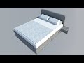 1# - Component: bed made in free Google SketchUp 8