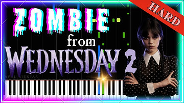 ZOMBIE - Piano Tutorial & Sheet Music (from Netflix Wednesday 2)