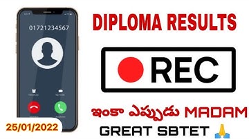 AP DIPLOMA C20 RESULTS UPDATE ? | SBTET CALL RECORDINGS 2023