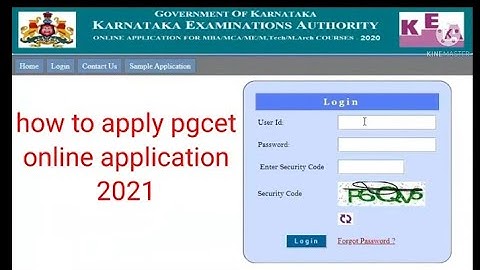 how to fill pgcet online application 2021 | pgcet online application 2021 | pgcet 2021
