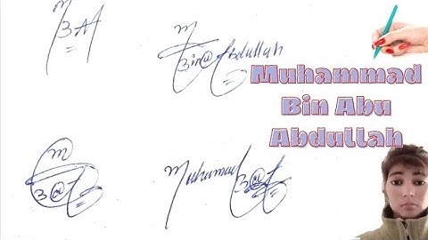 Muhammad Bin Abu Abdullah name signature style#name signature with arooj
