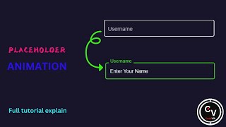 How to create a Placeholder Animation Using Html & Css | Placeholder Animation in Css |