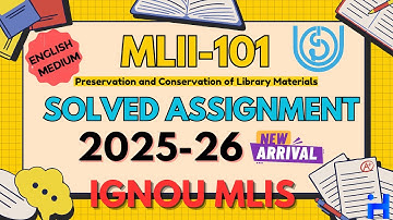 MLII-101 Solved Assignment 2025-26 || IGNOU MLIS Solved Assignment 2025-26