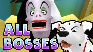 Disney's 102 Dalmatians: Puppies to the Rescue All Bosses | Boss Fights  (PS1)