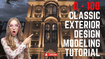 3d max full exterior modeling tutorial | Classical Modeling Training
