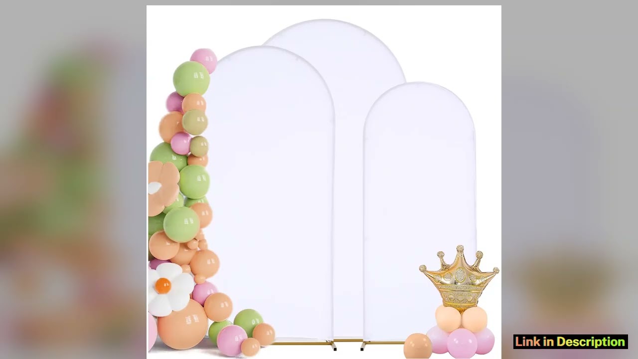 Wedding Arch Cover for Arch 72FT 66FT59FT Round Top Arch Covers Set of 3 Spandex Fitted White