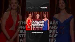 'The Devil Wears Prada' co-stars 'surprise' Meryl Streep on stage at SAG Awards