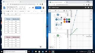 Graphing Multiple Lines on One Graph: Desmos (example)