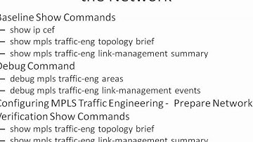 MPLS Video Cheat Sheet: MPLS Traffic Engineering - Preparing the Network