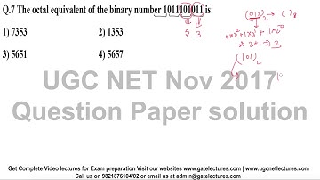 UGC NET November 2017  Paper II Question 07