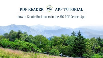 How to Create Bookmarks in the ATG PDF Reader App