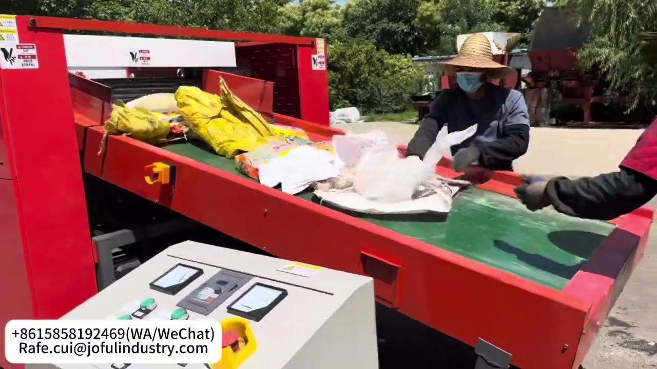 PP Raffia Big Bag Waste Recycling Shredder Crusher Mill, Alloy Steel Rotary Blades With Sharpener