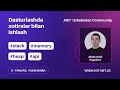 Dasturlashda xotiralar bilan ishlash - Abduvohid Ergashev | DOT-NET.UZ