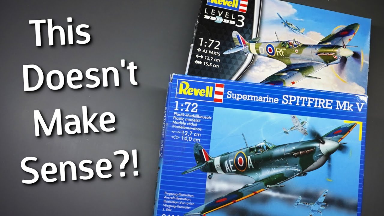 2 Kits of the Same Plane?! Comparing BOTH Revell Spitfire Mk.V Model Kits in 1/72 Scale - Unboxing