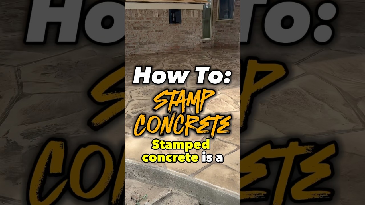 Beautify your back patio with stamp concrete! #diy