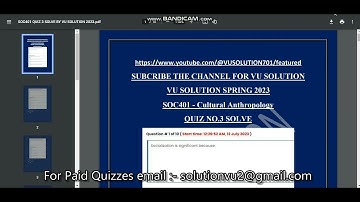 SOC401 Quiz 3 SOLUTION 2023 || SOC401 QUIZ 3 SOLUTION SPRING 2023