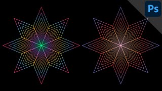 Gradient striped star | Create a star with diamond shapes | PHOTOSHOP TUTORIAL - ABSTRACT & CREATIVE