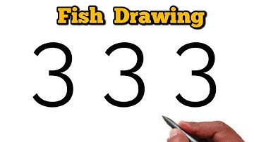 How to Draw a Cute Fish Using Number 3 🐟 | Easy & Fun Drawing Trick