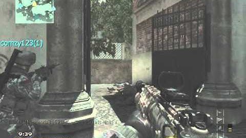 MW3 two throwing knifes over map in a row