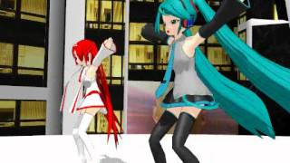 [MMD] Kiku Juon & Miku Hatsune - Jive Into The Night