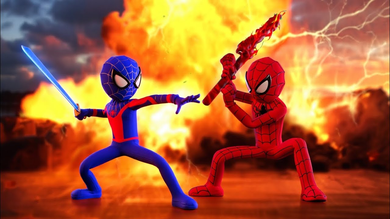 Crazy Spider-Head Stickman Duelist | Funny & Epic Fights 1