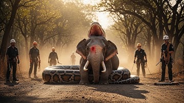 Python vs Elephant: The Last Battle in the Burning Forest 🐍🐘