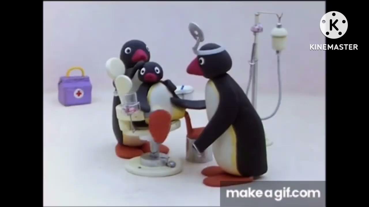 Squidward’s reaction watching Pingu spitting out bloody saliva over and