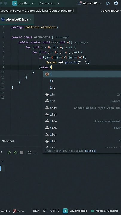Alphabet D Pattern #coding #java #logic #interviewquestions #pattern # ...
