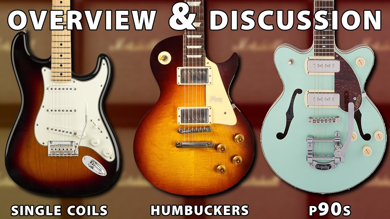 Humbuckers vs Single Coils vs Noiseless Single Coils vs p90 pickups