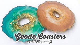 How To Make Resin Geode Coasters | Third Giveaway