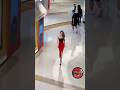 😍 🔥"Stunning Walk in Red DressFashion Moment #Shorts"| Mall #Fashion #Shorts #MallWalk #S.N.SHORTS