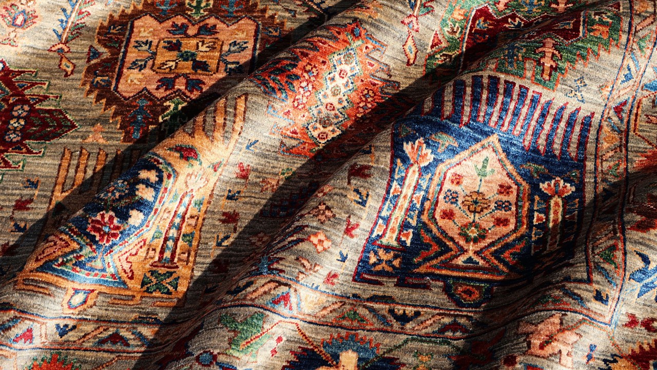 Baluch Geometric Masterpiece – 7×10 Brown Handmade Rug