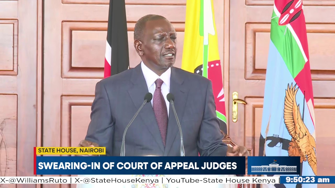 Swearing-in of Court of Appeal Judges, State House, Nairobi