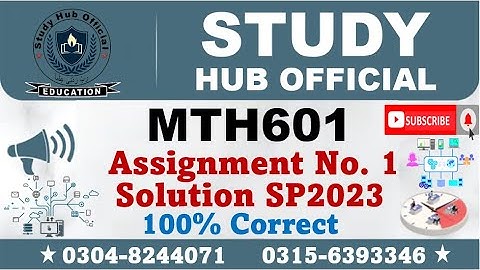 MTH601 Assignment 1 Solution Spring 2023, MTH601 Assignment 1 solution 2023, MTH601 assig 1 solution