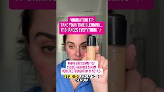 Foundation Tip: Take your time blending, it changes everything! M.A.C’s Studio Radiance Foundation