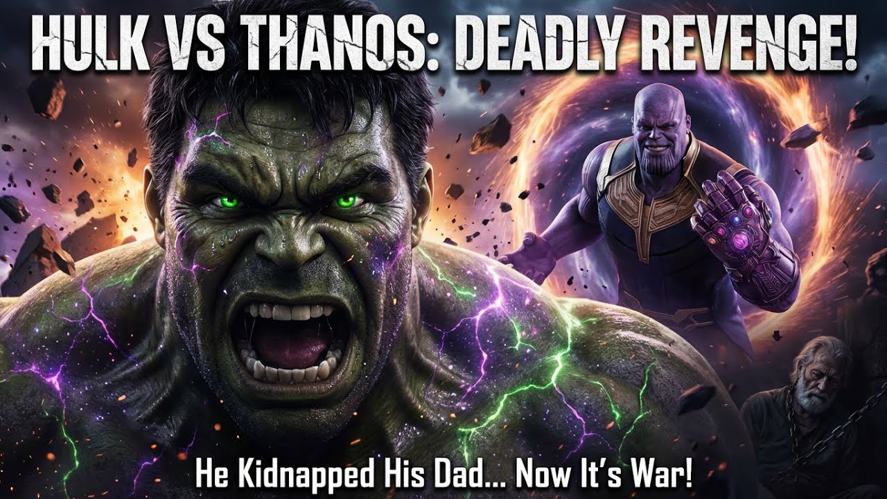 Hulk vs Thanos Epic Fight: Hulk’s Rage Saves His Dad! (AI Fan Animation 4K)