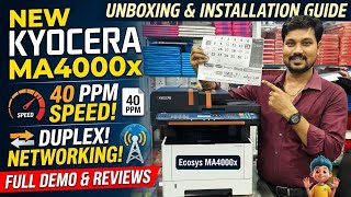 Speed Kyocera Ecosys MA4000x 40ppm Duplex Networking Full Demo Reviews Unboxing Installation Setups