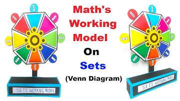 maths working model on sets - venn diagram - diy - maths project - craftpiller