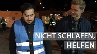 Nachtschicht Für Die Helfer Flüchtlinge Kommen Mit Dem