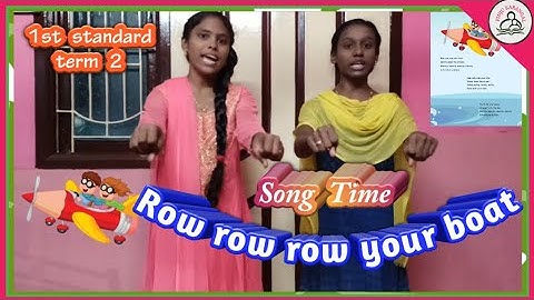 Row row row your boat rhymes | 1st std | term 2@PINJUKARANGAL