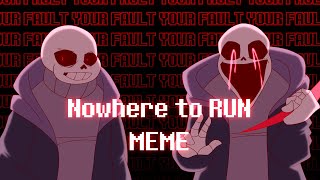 Nowhere to RUN | VHS sans | Animation meme [WARNING:SUPER STRONG GLITCH EFFECT]