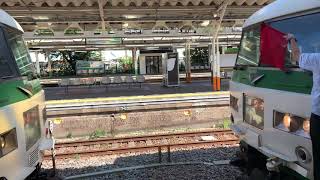 【JR東日本】熱海駅 185系 連結