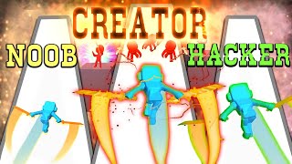 NOOB VS HACKER VS CREATOR in Cut `em all   Blade Master screenshot 5
