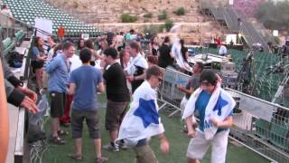 Rocking it out to Hava Nagila